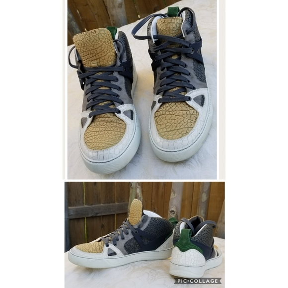 Auth Lanvin Paris high top sneakers tennis shoes - Picture 11 of 16